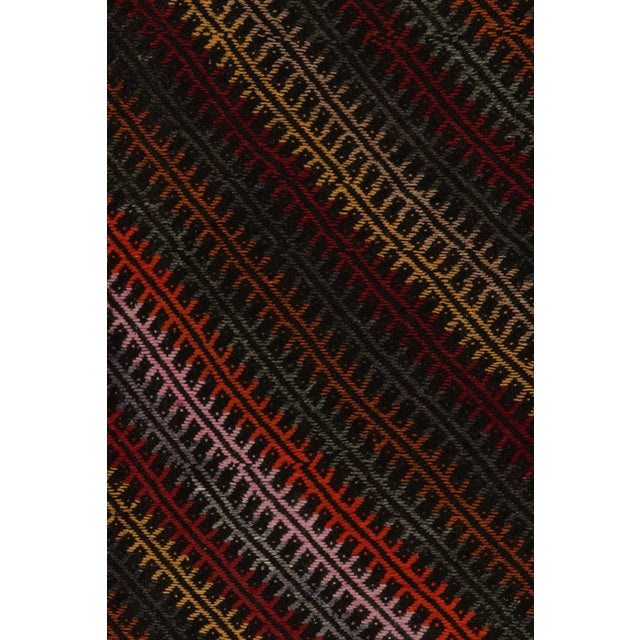 Tribal Tribal Style Vintage Cecim Kilim in Multicolor Stripe Patterns For Sale - Image 3 of 6