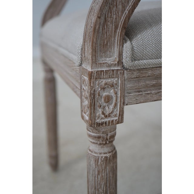 Wood Pair Restoration Hardware French Louis XVI Armchairs For Sale - Image 7 of 12