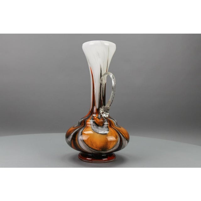 1970s Italian Opaline Florence Glass Vase by Vetreria Barbieri, 1970s For Sale - Image 5 of 14