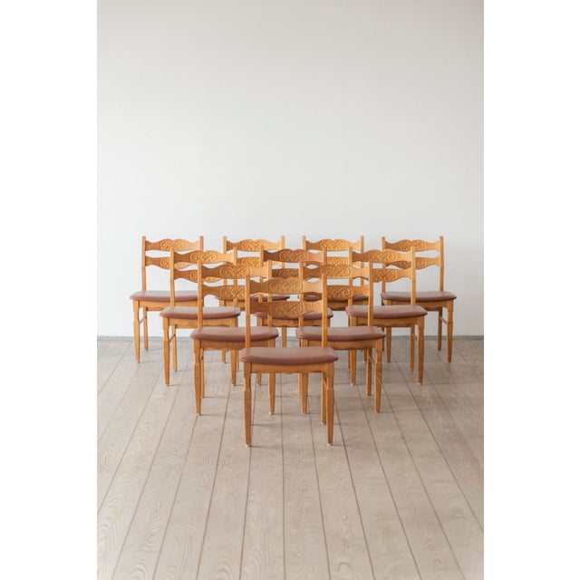 Dining Chairs by Henning Kjærnulf, 1960s, Set of 10 For Sale - Image 6 of 6