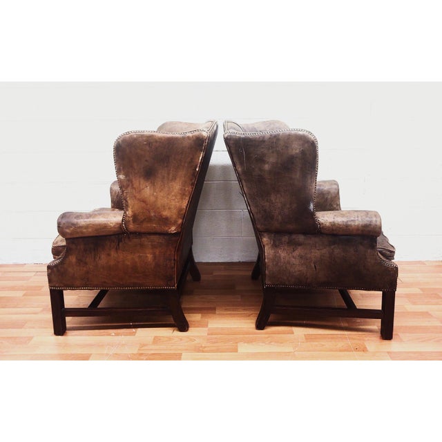 Beautiful pair of chairs with gorgeous lines details. Structurally solid but in need of a complete rehab. They have been...