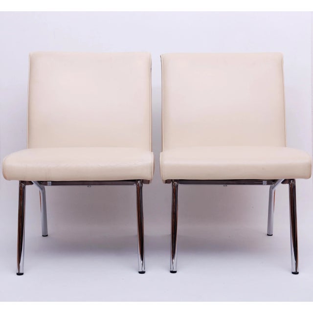 Classic Edition Vostra Lounge Chairs in Chrome and Leather by Jens Risom for Walter Knoll, 1980s, Set of 2 For Sale - Image 12 of 18