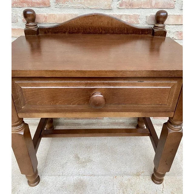 20th Century French Nightstands with One Drawer, 1950s, Set of 2 For Sale - Image 6 of 13