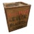 Large Vintage Black Tea Wooden Box With Lining For Sale