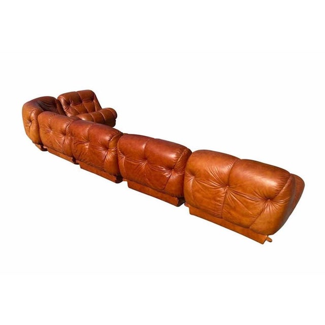 Nuvolone Modular Sofa in Leather by Rino Maturi, Italy, 1960s, Set of 5 For Sale - Image 4 of 8