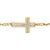 Contemporary Gold Vermeil Diamond Accent Cross Lariat Bolo Bracelet For Sale - Image 3 of 4