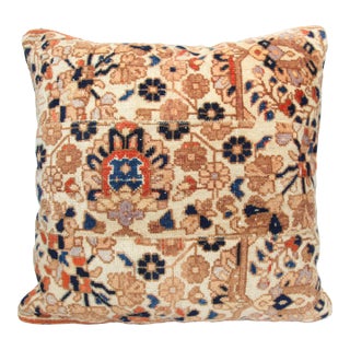 Vintage Anatolian Tribal Rug Pillow Cover – Authentic Handwoven Wool Cushion -26'' X 26'' For Sale