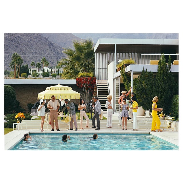 Slim Aarons, Poolside Host, Limited Edition Estate Stamped Photographic Print, 1980s For Sale