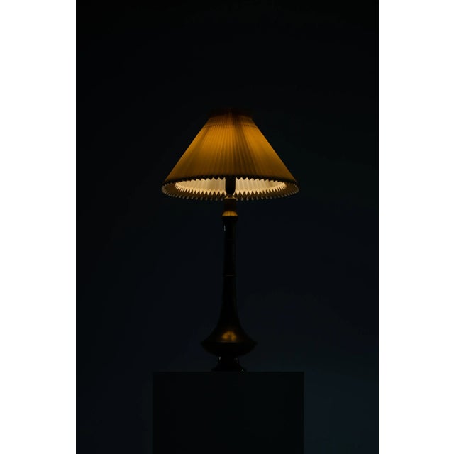 Metal Mid-Century Danish Brass Table Lamps, 1950s, Set of 2 For Sale - Image 7 of 9