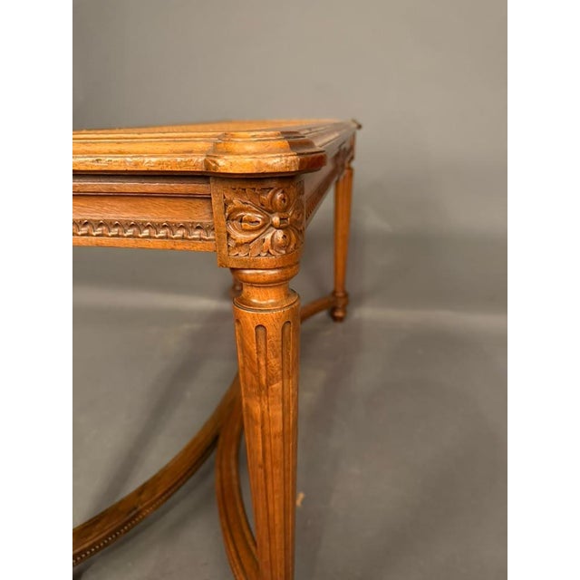19th Century French Louis XVI Style Carved Walnut and Cane Bench, Circa 1880 For Sale - Image 11 of 13
