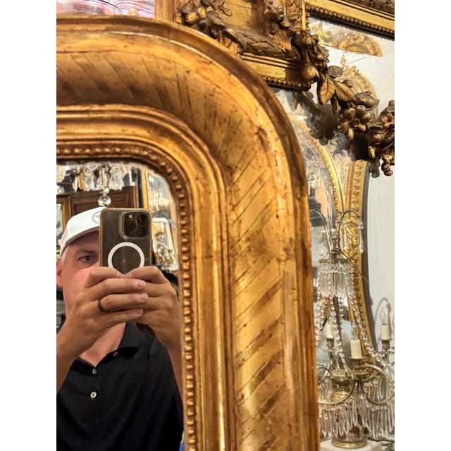 French Louis Philippe Giltwood Mirror For Sale In Dallas - Image 6 of 7
