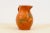 Mid 19th Century 19th Century French Redware Floral Pitcher with Orange, Cream and Green Glaze For Sale - Image 5 of 12