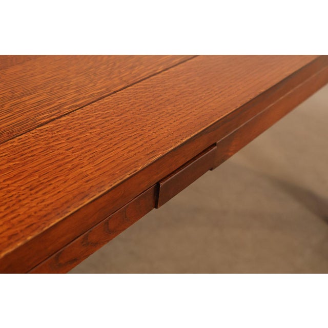 Stickley Mission Collection Oak Extendable Dining Table For Sale - Image 11 of 18