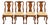 Set of 4 Vintage Queen Anne Style Burl Wood Dining Chairs For Sale