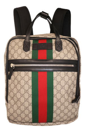 Gucci Gg Monogram Web Supreme Sherry Line Canvas Large Backpack, 2018.