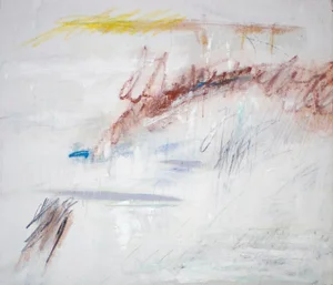 "In Awe: Hail and Fire" Original Abstract Mixed Media Painting by Brian Jerome