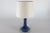 Mid-Century Modern Danish Sculptural UFO Shaped Table Lamp in Blue Glaze from Søholm, 1960s For Sale - Image 3 of 9