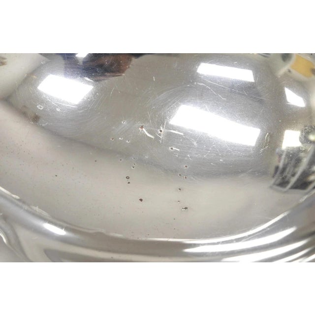 Metal Vintage Sheridan Victorian Style Silver Plated Footed Scalloped Oval Fruit Bowl For Sale - Image 7 of 12