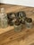 Vintage 4-Piece Glass and Metal Condiment Cruet Set - 5 pcs For Sale - Image 4 of 9