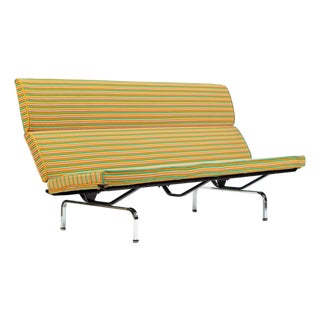 Eames Sofa Compact for Herman Miller, Alexander Girard Maharam Striped Fabric, 2 Available For Sale