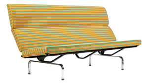 Eames Sofa Compact for Herman Miller, Alexander Girard Maharam Striped Fabric, 2 Available