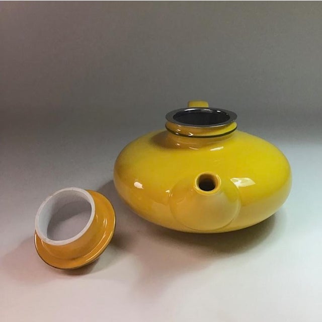 Ceramic Yellow Ceramic Teapot by Inger Persson for Rörstrand, 1960s For Sale - Image 7 of 11