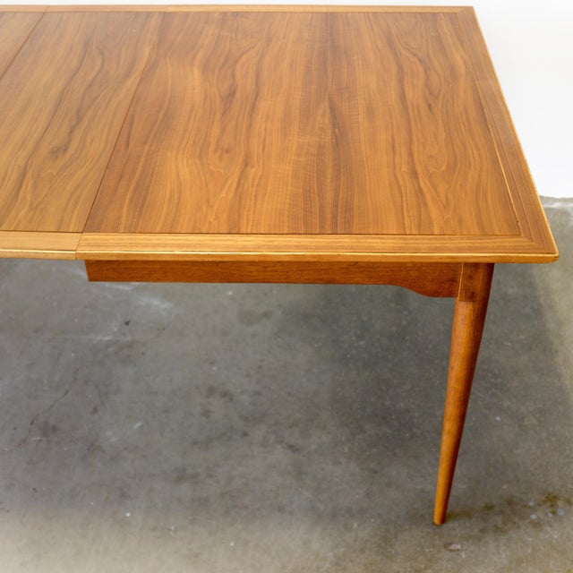 1950s Attributed to Lane “Copenhagen” Walnut & Ash Dining Table For Sale - Image 17 of 18