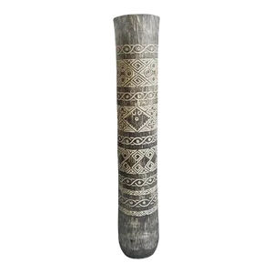 Carved Coconut Palm Urn
