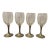 Late 20th Century Williams Sonoma Wms320 Pewter Metal Stem Wine Glasses Set of 4 For Sale