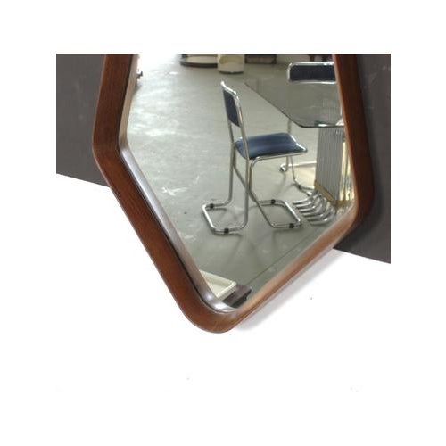 Drop-Shaped Wall Mirror, 1950s For Sale - Image 3 of 11