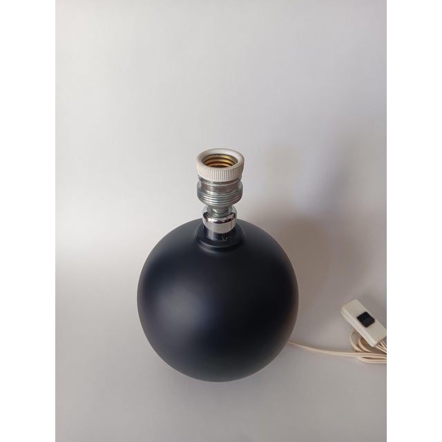 Ceramic Table Lamp in Black, 1970s, in Very Good conditions. Designed 1980 to 1989 This piece has an attribution mark, I...