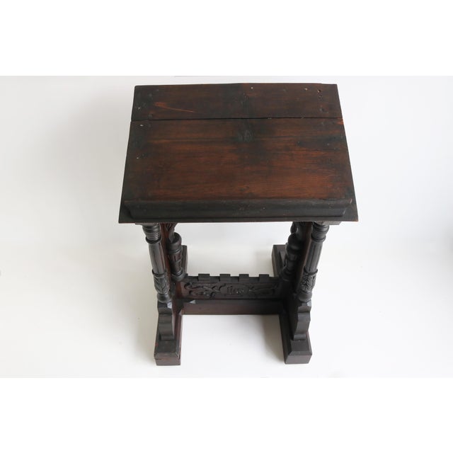 Antique 19th Century Gothic Revival Oak Lectern Book Stand, 1890s For Sale - Image 15 of 18