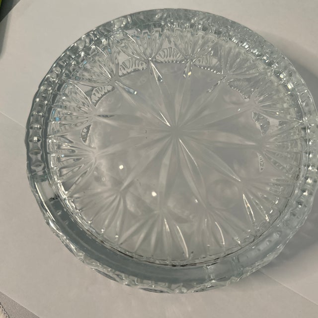 Art Deco 1950s Crystal Catchall Dish For Sale - Image 3 of 4