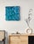 Abstract Contemporary Abstract Mixed Media on Wood "Saturn Blue" by Nikolaos Schizas For Sale - Image 3 of 6