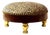 Italian Early 19th Century Footstool in Vintage Scalamandré Cheetah Velvet For Sale