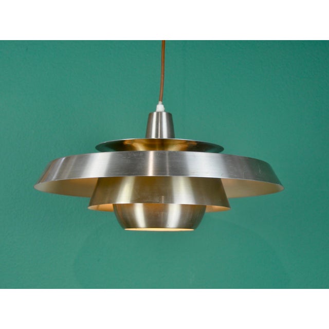 Danish Lamp in Gold Metal, 1960s For Sale - Image 12 of 12