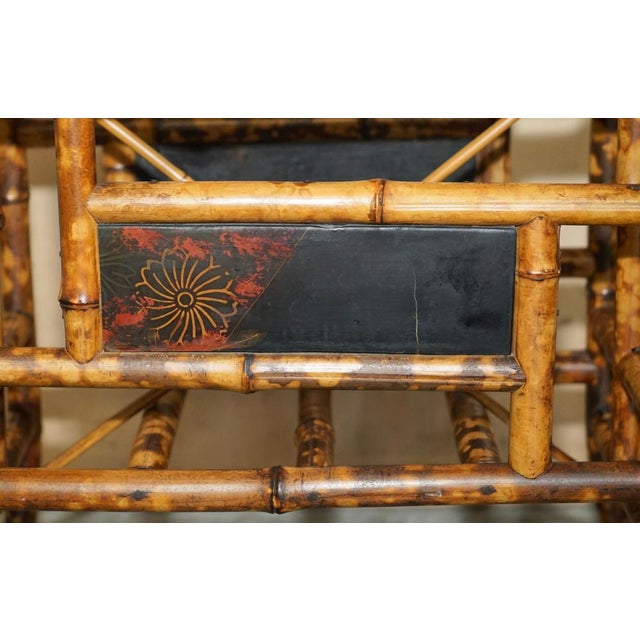 Late 19th Century Movement Bamboo Carved Chinese Magazine Paper Rack, 1880s For Sale - Image 5 of 18