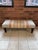 Mid-Century Modern Vintage 1960s Ralph Lauren Inspired Wool Kilim Style Three Seat Upholstered Bench For Sale - Image 3 of 10