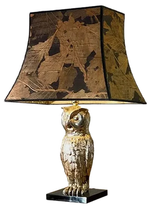 Silver Metsl Owl Table Lamp, France, 1960s