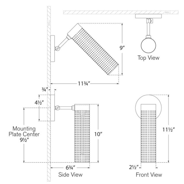 2020s Kelly Wearstler for Visual Comfort Signature Precision 12" Articulating Sconce in Polished Nickel with White Glass For Sale - Image 5 of 6