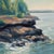 Presque Isle (Day 46), September 22, 2020 by Primary Hughes | Oil on Artefex panel Coastal landscape with rocky shore and water. For Sale