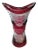 Vintage Caesar Crystal Hand Cut and Hand Blown Red Vase- Poem For Sale