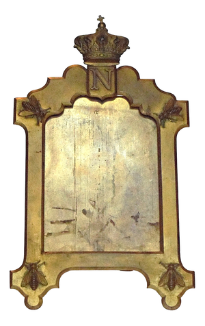Gilded Bronze Frame for Miniature or Photograph with Napoleonic Motifs, Late 19th Century