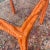 Vintage Orange Lacquered Carved Faux Bois Square Center or Side Table For Sale In Philadelphia - Image 6 of 12