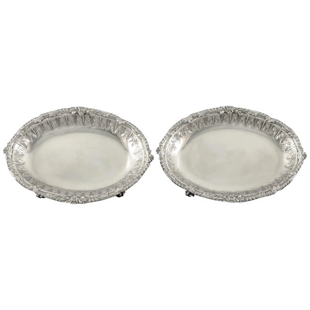 Metal 1797 Robert Sharp Pair Sterling Silver Royal Serving Bowls- a Pair For Sale - Image 7 of 7