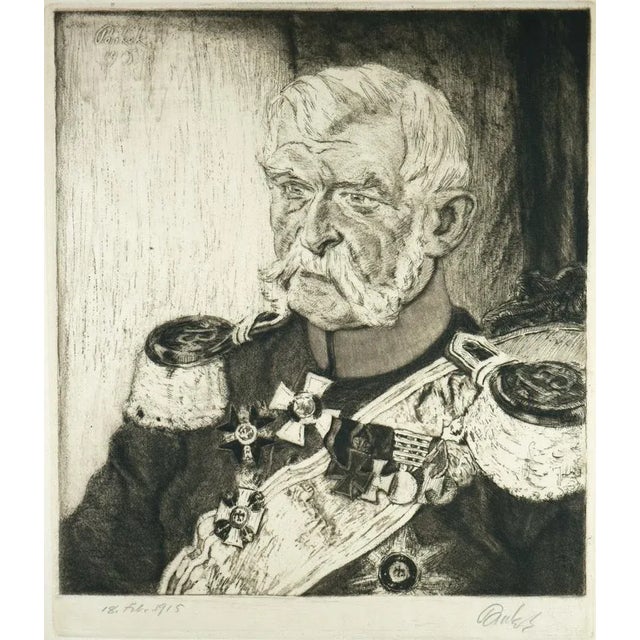 Bernhard Pankok, General Wilhelm von Blume, 1915, Etching For Sale - Image 3 of 7