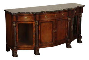 Henredon Historic Natchez Collection Marble Top Mahogany Sideboard