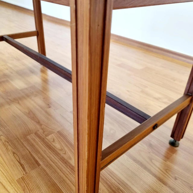 Wood Scandinavian Modern Teak Bench with Seat, 1960s For Sale - Image 7 of 8