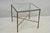 Vintage Hollywood Regency Brass Faux Bamboo Square Glass Top Low Side Table For Sale - Image 4 of 15