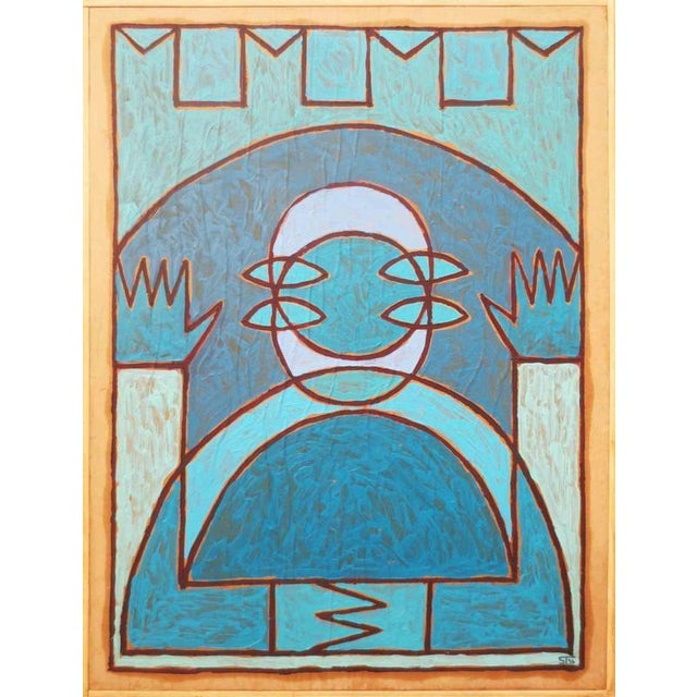 1990s Salvatore Travascio, Double, 1990s, Oil Painting on Paper For Sale - Image 5 of 5